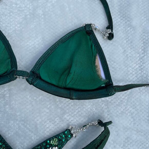 EMERALD GREEN CRYSTALLINI BIKINI SET - Picture 8 of 8